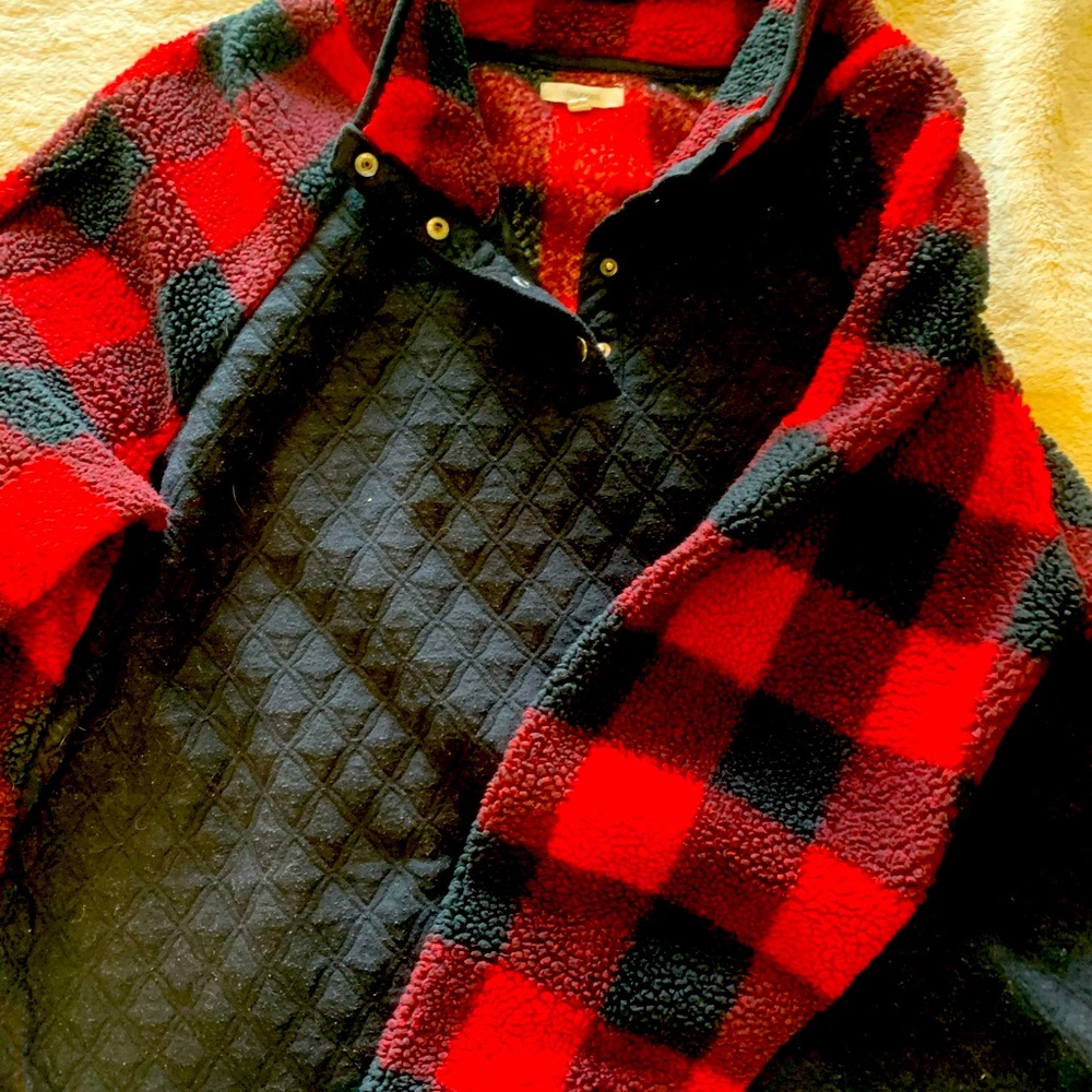 Buffalo Plaid Sherpa Sweatshirt